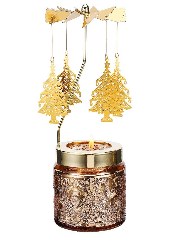 DAISRED Christmas Gifts for Women, Candle Gifts for Mom Daughter Sister Wife, Unique Gift for Friend Women Rotatable Scented Candles Gift for Christmas Anniversary (Christmas Tree) - Image 1